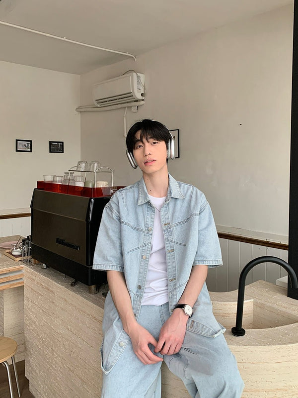 Short sleeve denim setup OR2930