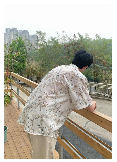 Short sleeve floral shirt OR2863 - ORUN