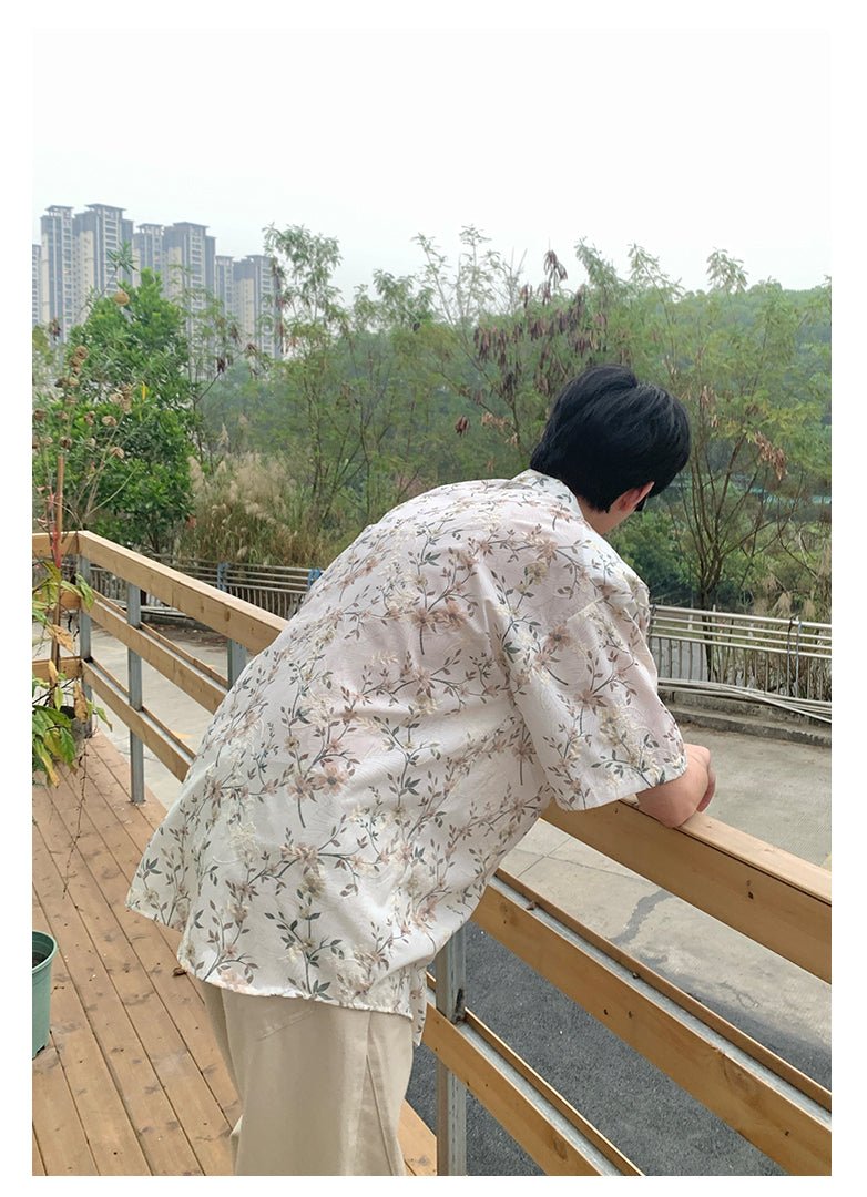 Short sleeve floral shirt OR2863 - ORUN