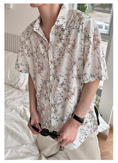 Short sleeve floral shirt OR2863 - ORUN