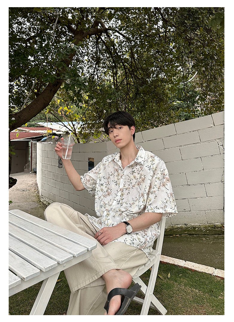 Short sleeve floral shirt OR2863 - ORUN