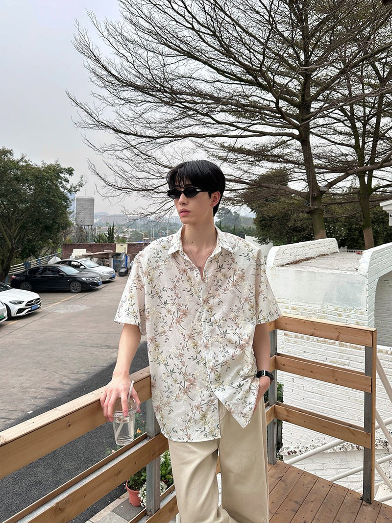 Short sleeve floral shirt OR2863 - ORUN