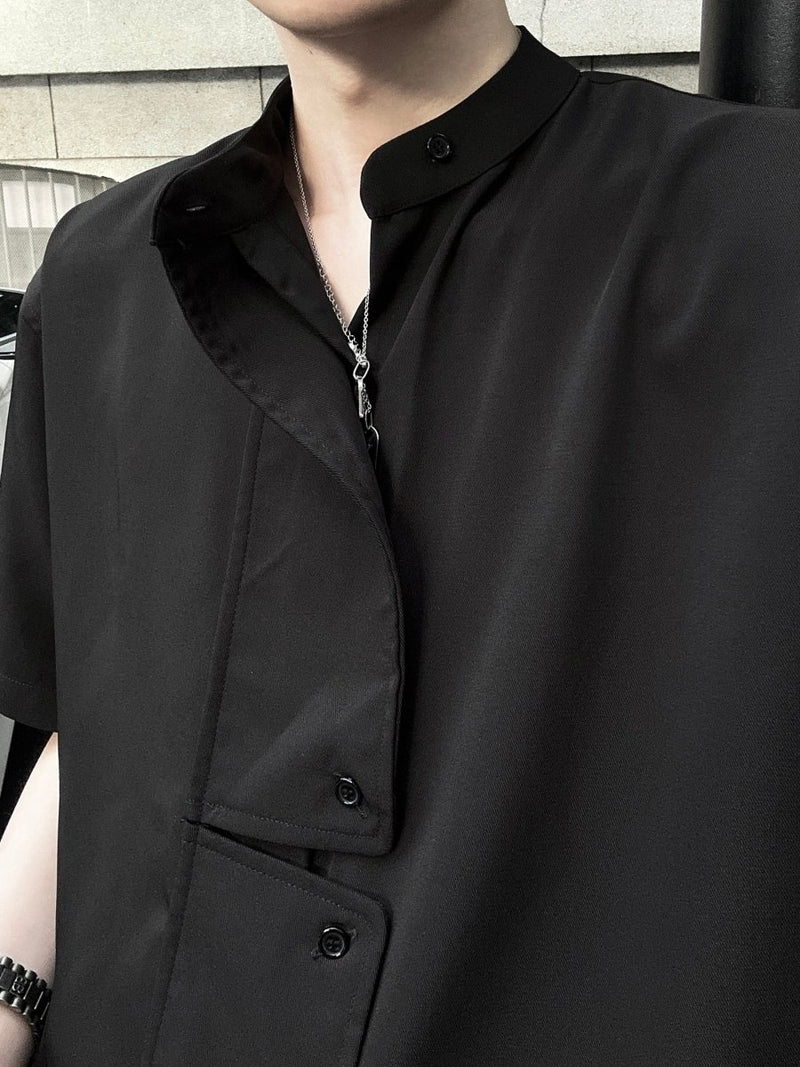 Short sleeve stand collar shirt OR2895 - ORUN