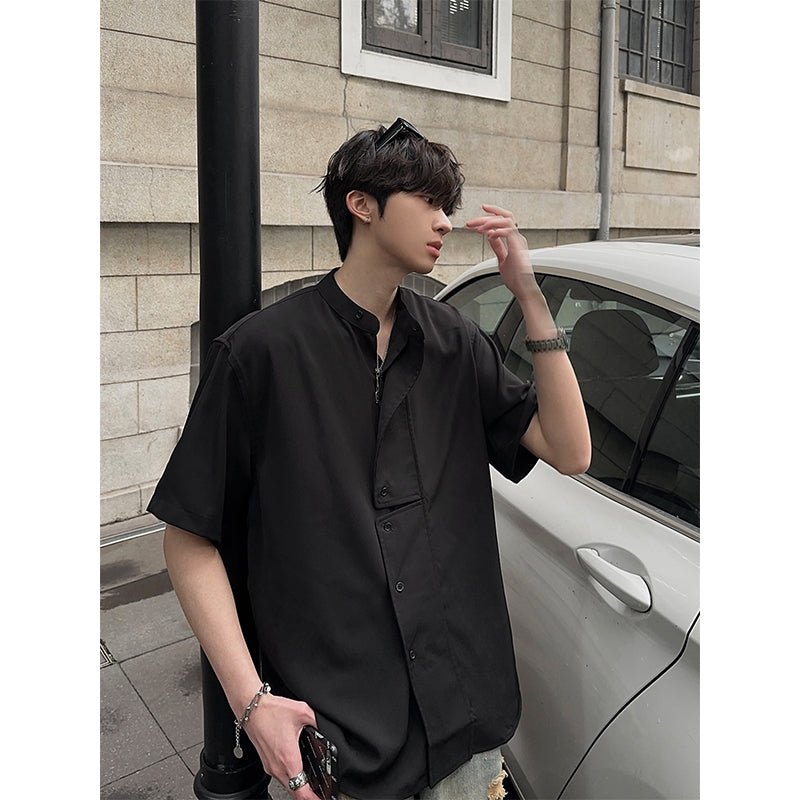 Short sleeve stand collar shirt OR2895 - ORUN