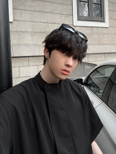 Short sleeve stand collar shirt OR2895 - ORUN