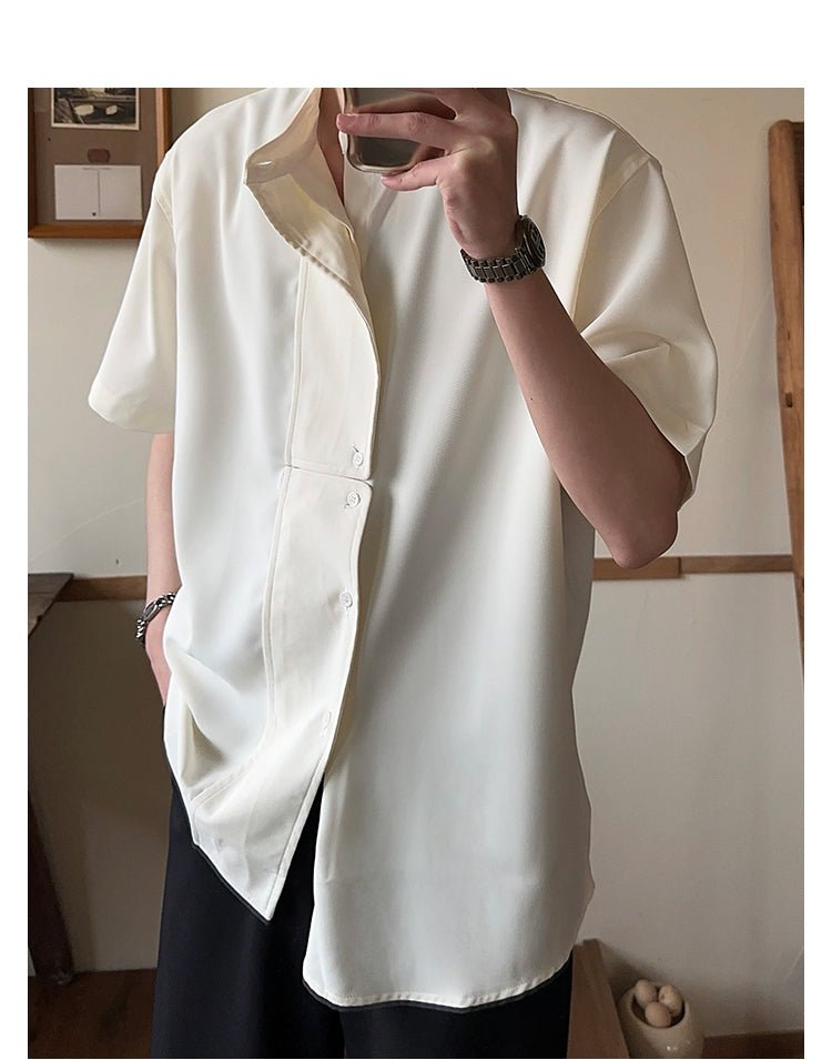 Short sleeve stand collar shirt OR2895 - ORUN