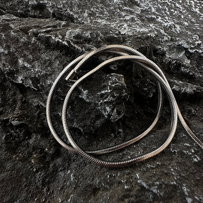 Snake bone chain titanium necklace OR3009 - ORUN