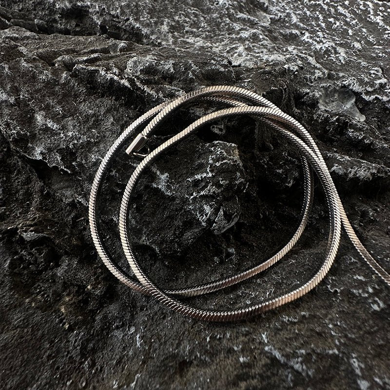 Snake bone chain titanium necklace OR3009 - ORUN