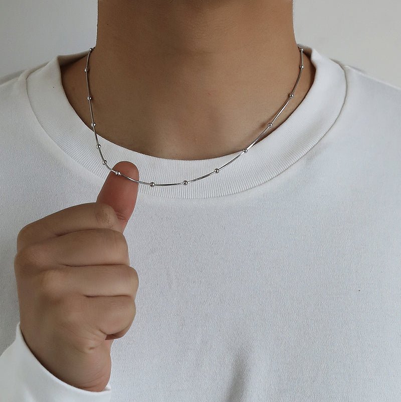 Snake bone chain titanium necklace OR3009 - ORUN