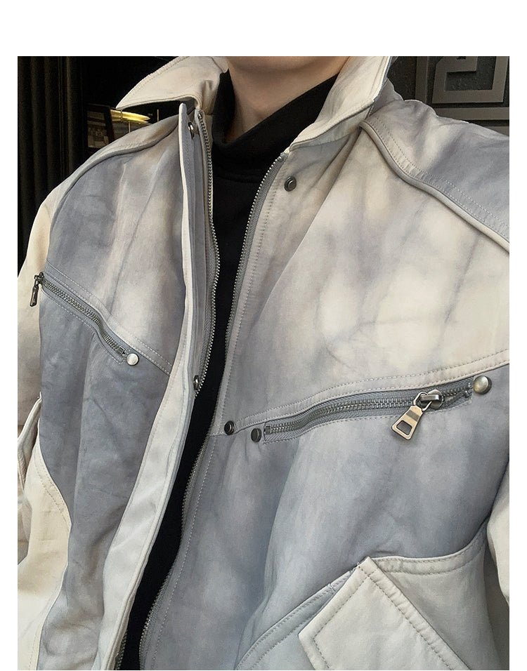 Stand collar marble pattern lapel jacket OR3972 - ORUN