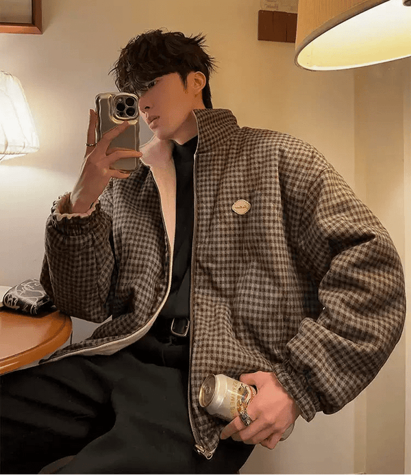 【リバーシブル】Stand collar reversible jacket OR4037