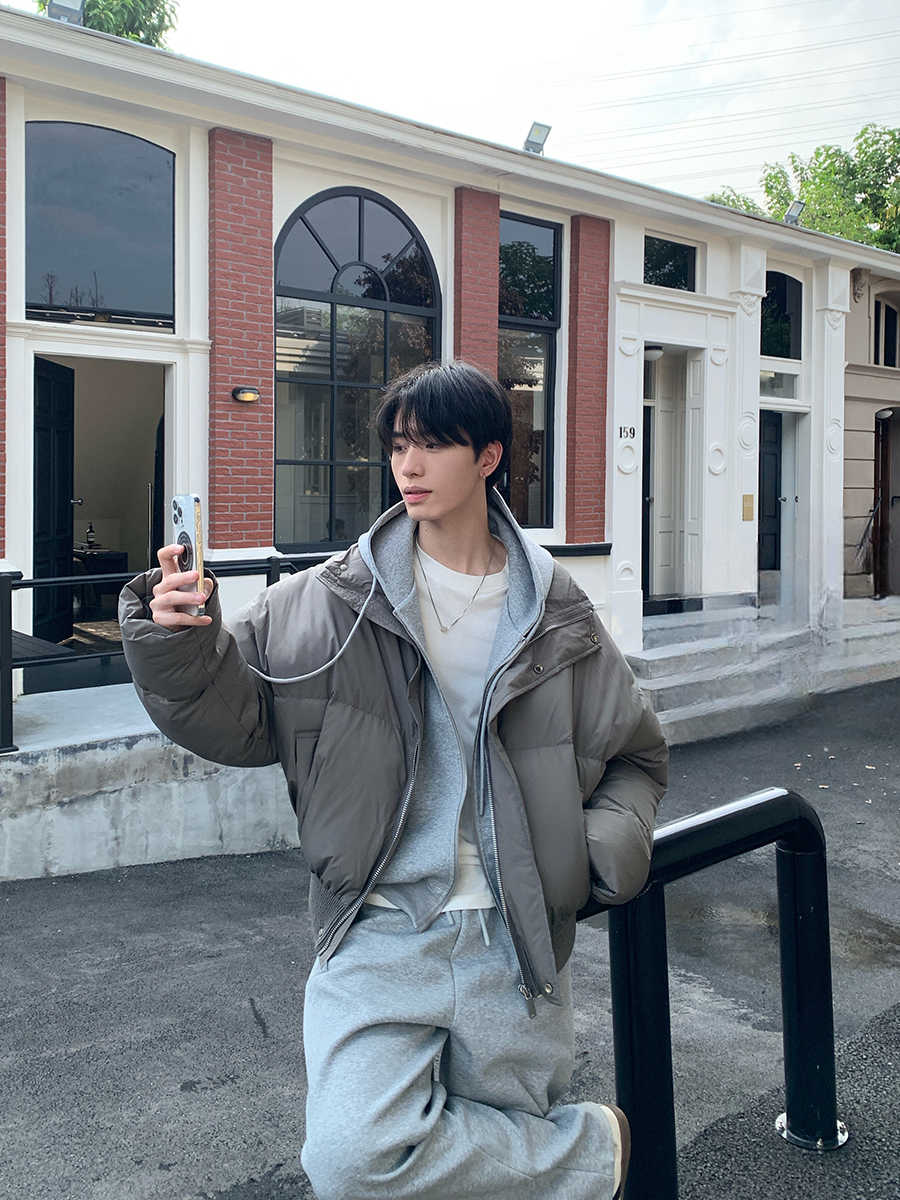 Stand collar short length down jacket OR3636 – 韓国メンズ