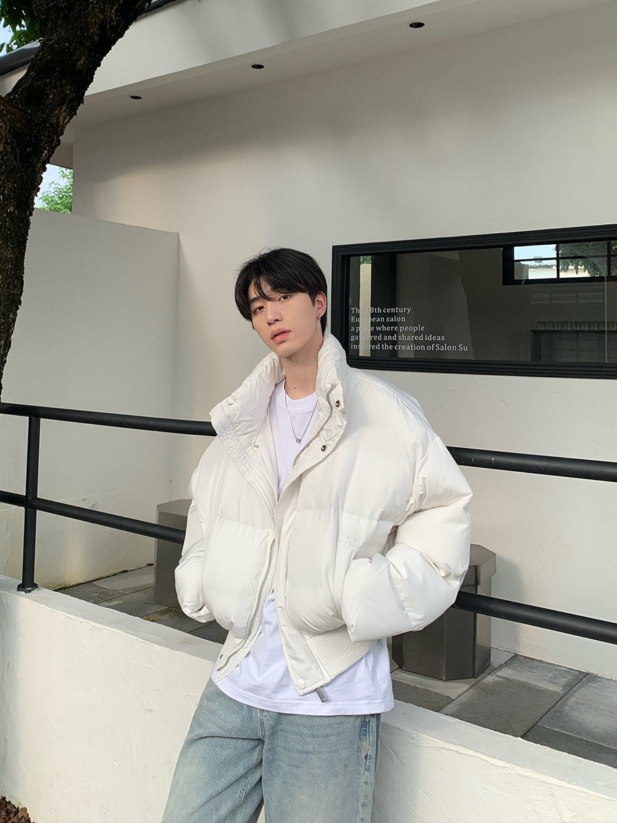 Stand collar short length down jacket OR3636 – 韓国メンズ