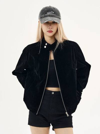 Stand collar suede jacket OR4608 - 韓国メンズファッション通販 - ORUN - 