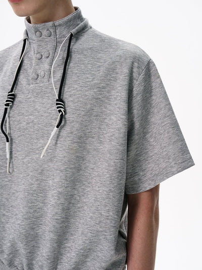 Stand Collar Tee / スタンドカラー Tシャツ メンズ 半袖 無地 きれいめ ベーシック OR4380 - ORUN