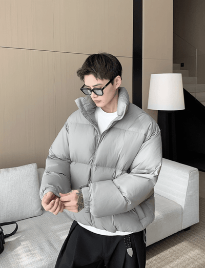 Stand Collar White Duck Down Jacket OR4812 - 韓国メンズファッション通販 - ORUN - 