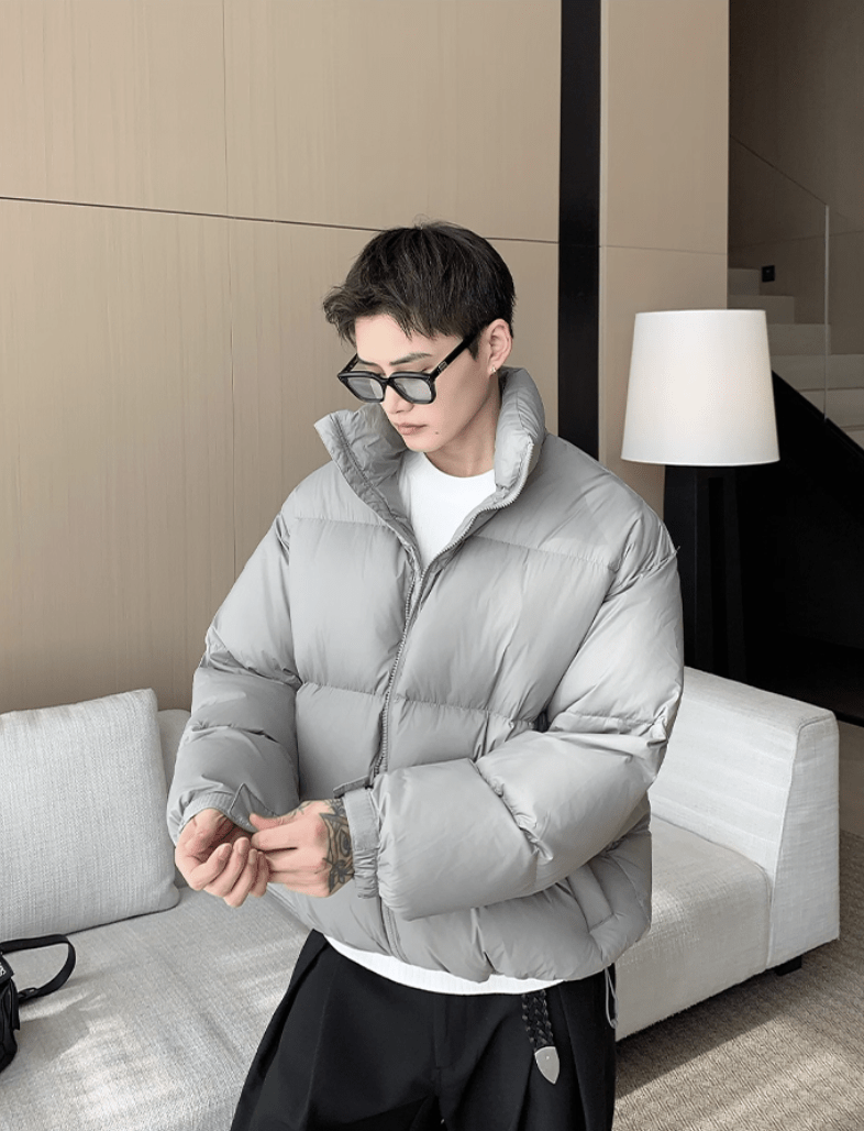 Stand Collar White Duck Down Jacket OR4812 - 韓国メンズファッション通販 - ORUN - 