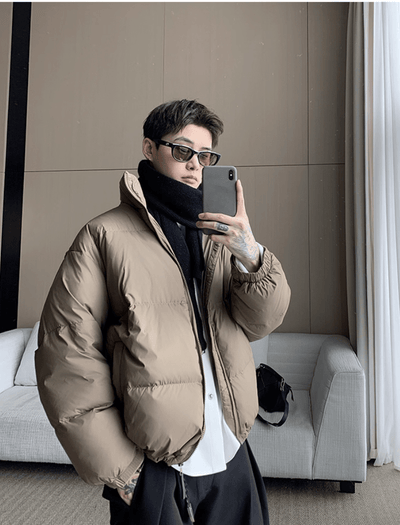 Stand Collar White Duck Down Jacket OR4812 - 韓国メンズファッション通販 - ORUN - 