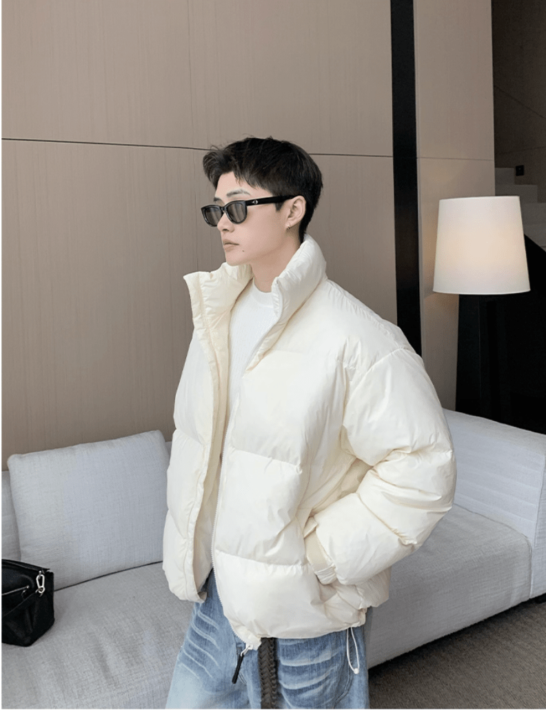 Stand Collar White Duck Down Jacket OR4812 - 韓国メンズファッション通販 - ORUN - 