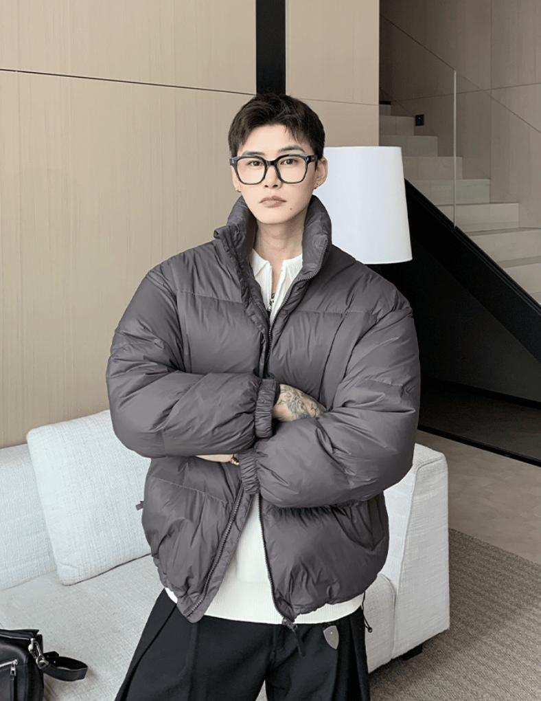 Stand Collar White Duck Down Jacket OR4812 - 韓国メンズファッション通販 - ORUN - 