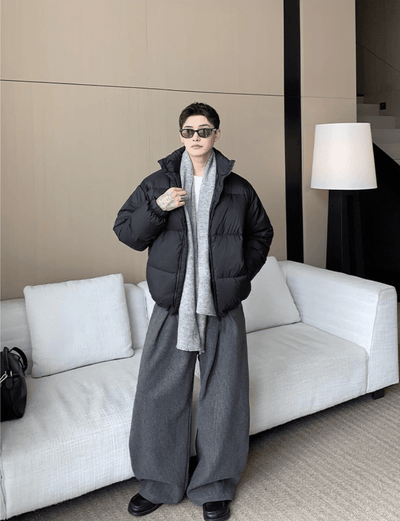 Stand Collar White Duck Down Jacket OR4812 - 韓国メンズファッション通販 - ORUN - 