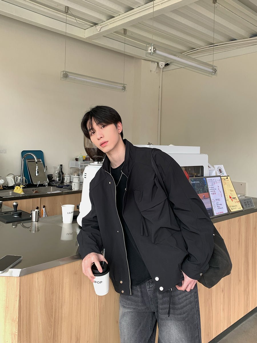 Stand collar work jacket OR4198 – 韓国メンズファッション通販 - ORUN -