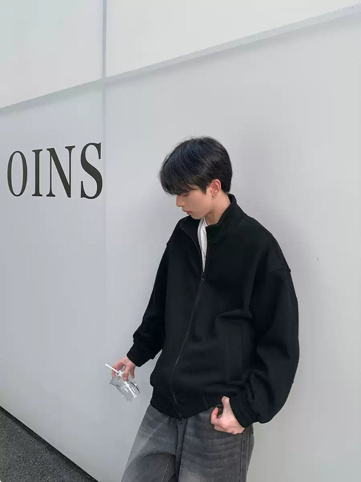 Stand collar zipper sweatshirt OR3916 – 韓国メンズファッション通販