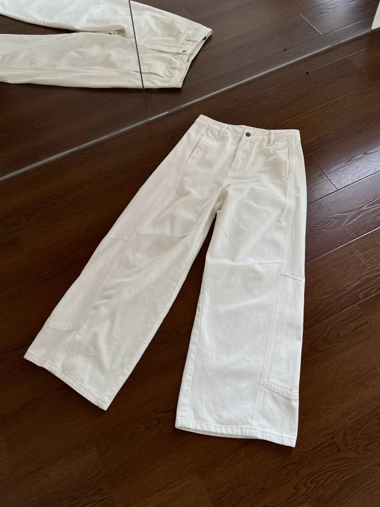 Stitch design A - line white jeans OR4397 - 韓国メンズファッション通販 - ORUN - 