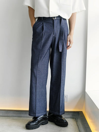 Straight denim belt pants OR3308 - ORUN