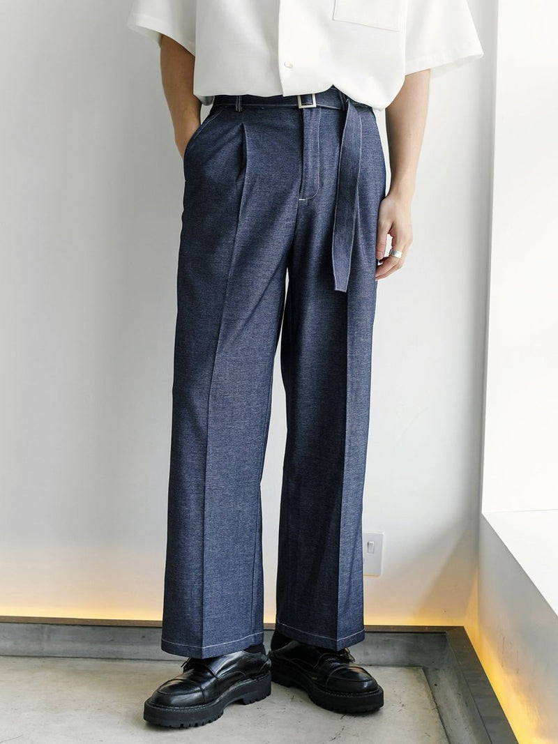 Straight denim belt pants OR3308 - ORUN
