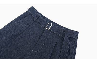 Straight denim belt pants OR3308 - ORUN