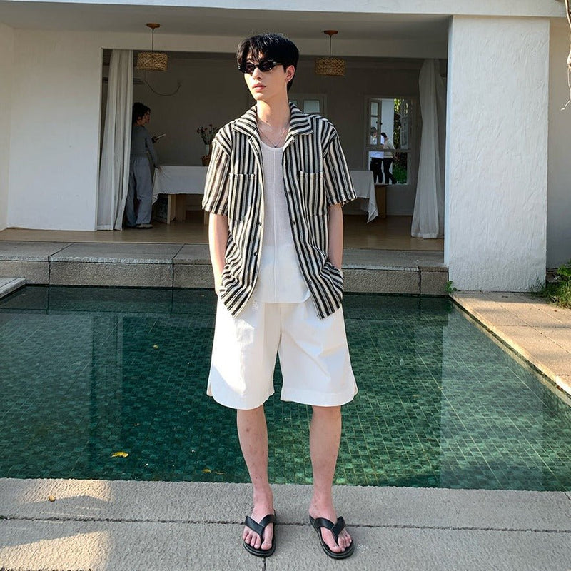 Striped knit shirt OR2862 - ORUN