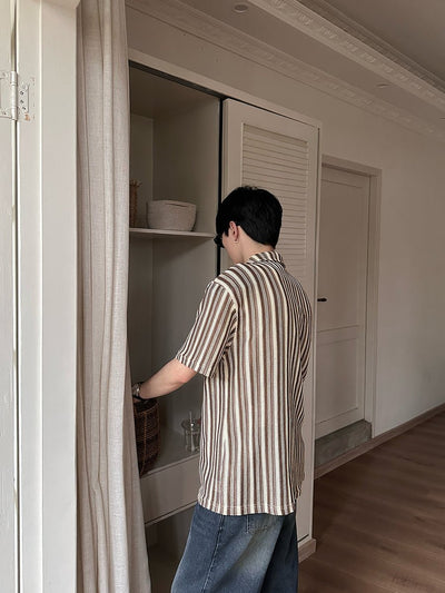 Striped knit shirt OR2862 - ORUN