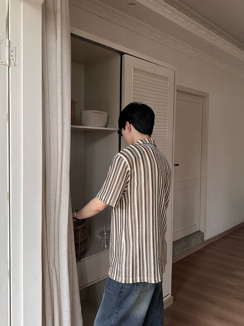 Striped knit shirt OR2862 - ORUN