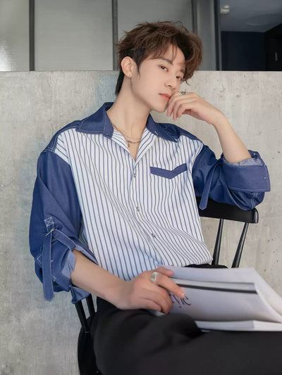 Striped long sleeve shirt OR4205 - ORUN