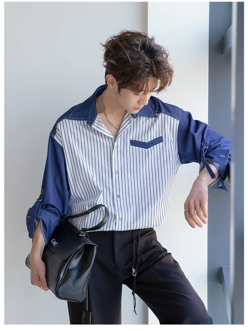 Striped long sleeve shirt OR4205 - ORUN