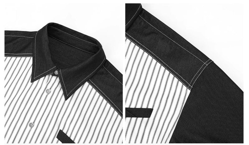 Striped long sleeve shirt OR4205 - ORUN