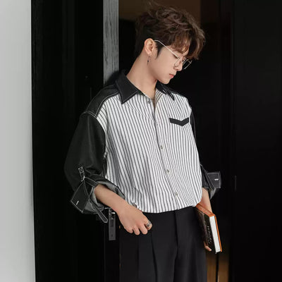 Striped long sleeve shirt OR4205 - ORUN