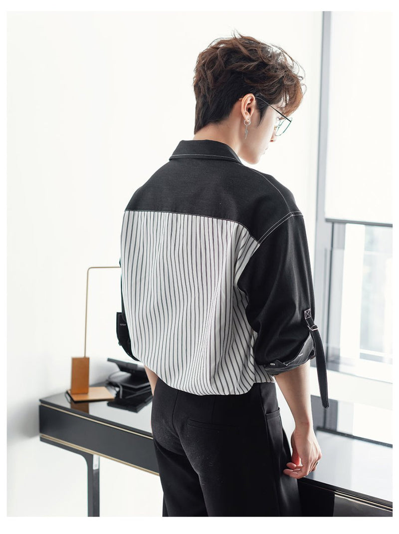 Striped long sleeve shirt OR4205 - ORUN