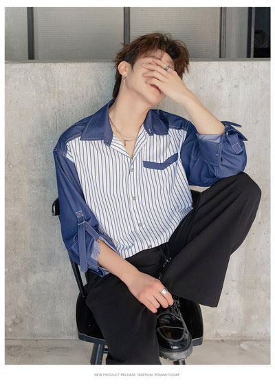 Striped long sleeve shirt OR4205 - ORUN