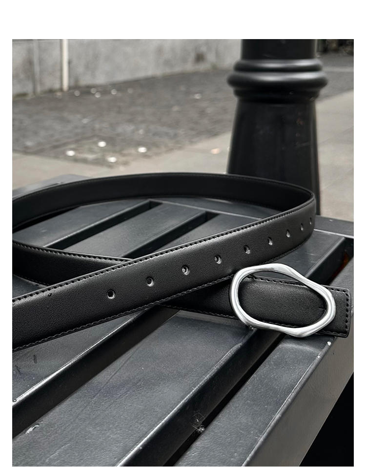 ★韓国人気★BADBLOOD★Calfskin buckle belt YOKE - 【再販売通知受付可能】Double Buckle Leather Belt