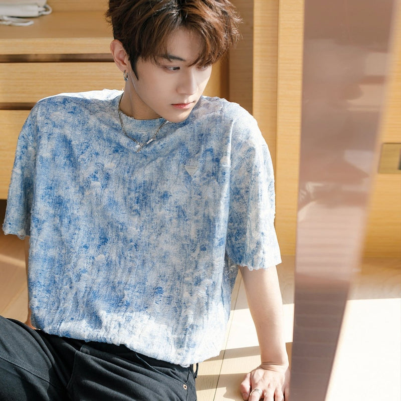Summer color marble T-shirt OR2992 - ORUN
