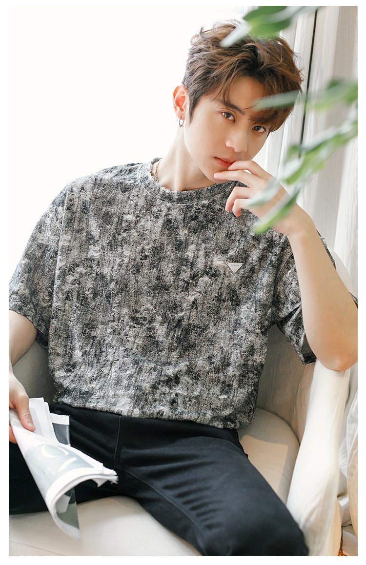Summer color marble T-shirt OR2992 - ORUN