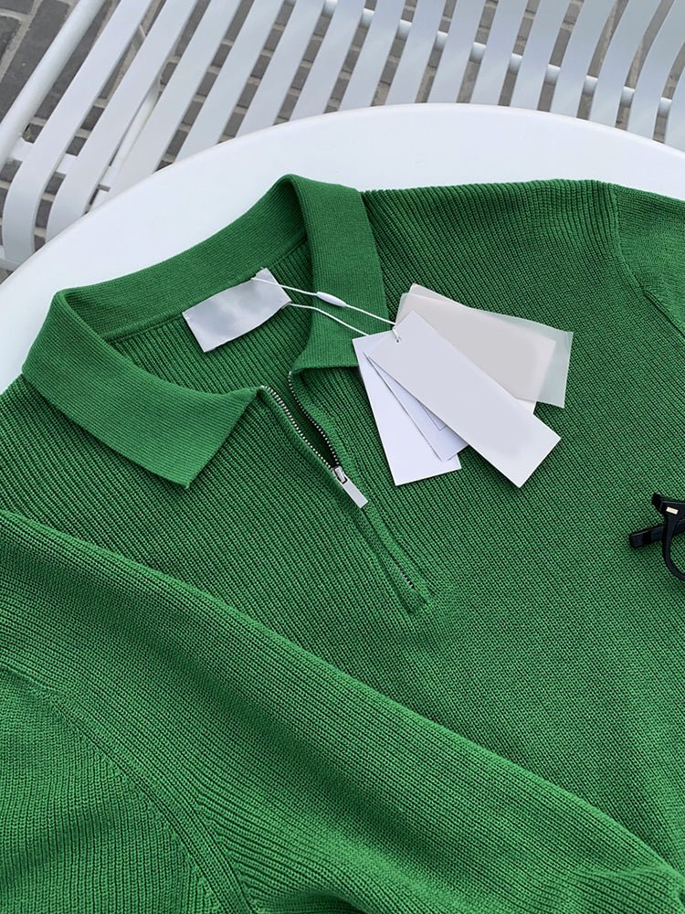 Summer knit with half zip OR3240 - ORUN