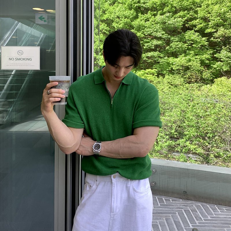 Summer knit with half zip OR3240 - ORUN