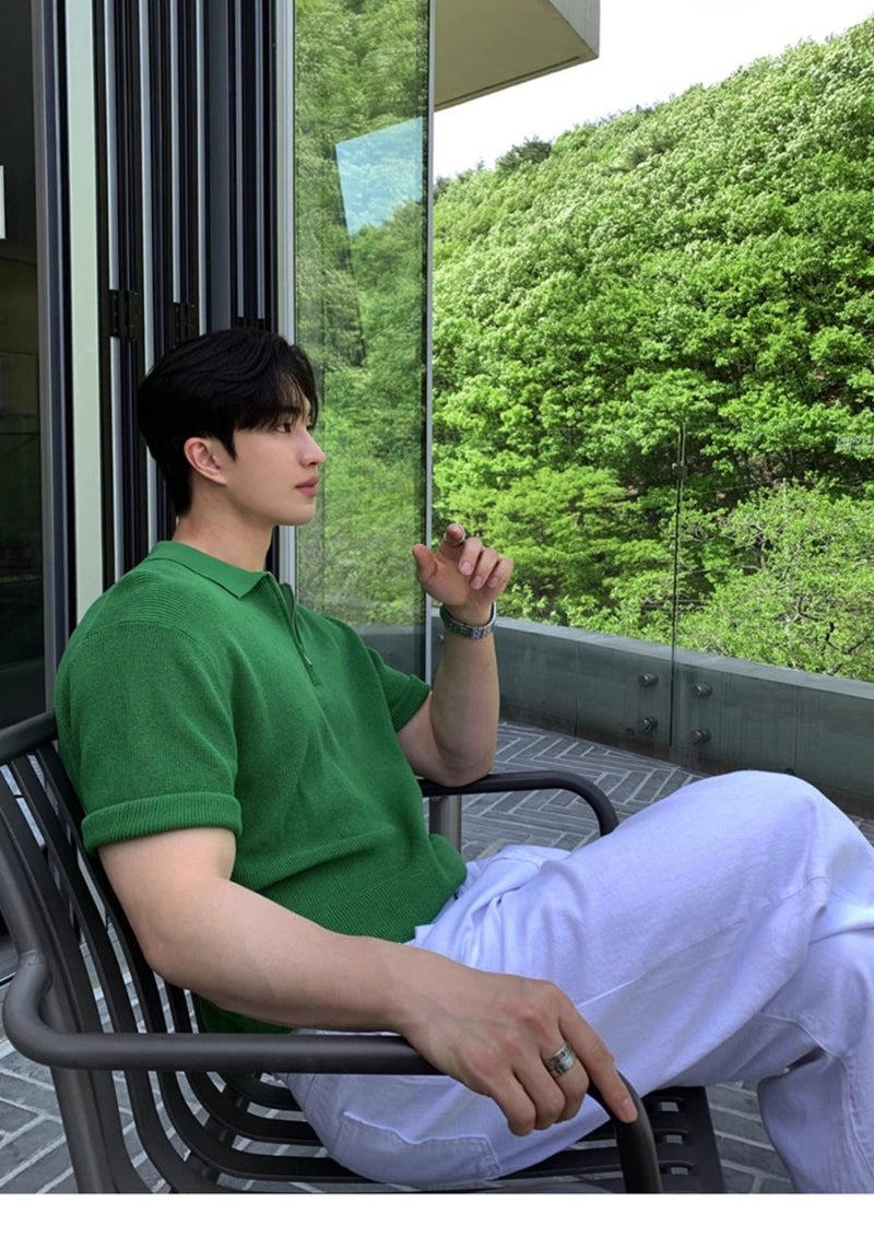 Summer knit with half zip OR3240 - ORUN
