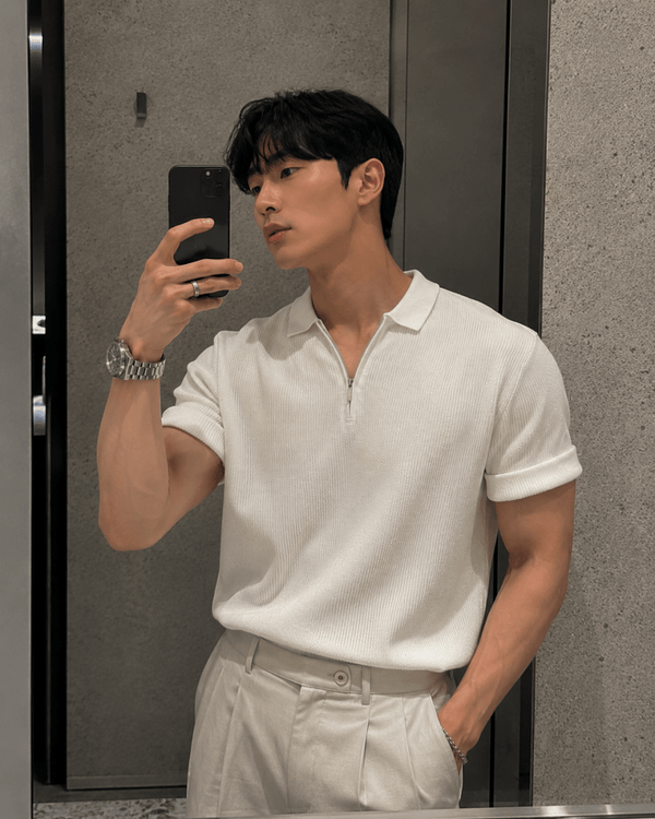 Summer knit with half zip OR3240