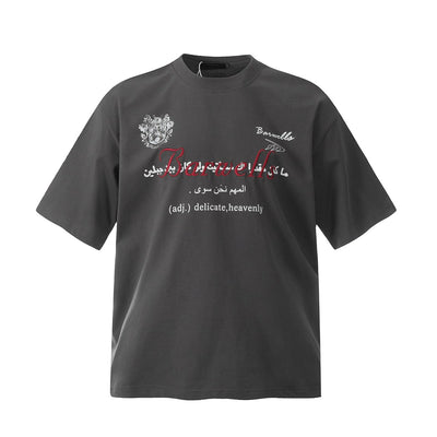 エンブロイダリーレターTシャツ メンズ｜Embroidered TEE OR4433 - 韓国メンズファッション通販 - ORUN - 