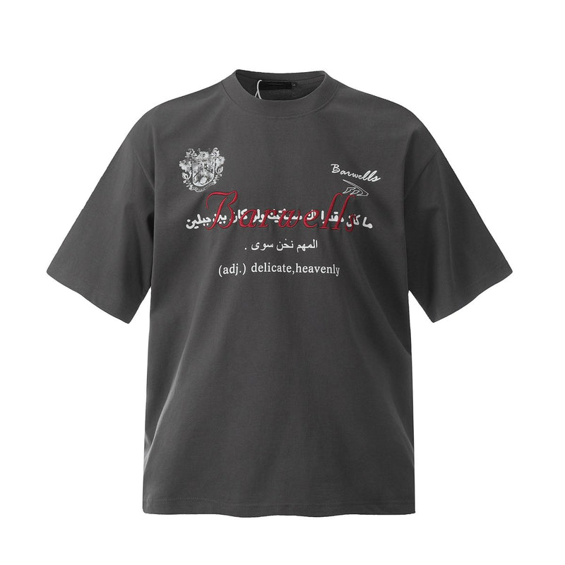 エンブロイダリーレターTシャツ メンズ｜Embroidered TEE OR4433 - 韓国メンズファッション通販 - ORUN - 