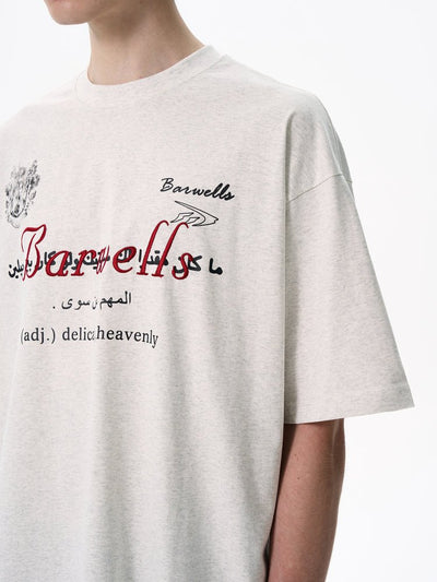 エンブロイダリーレターTシャツ メンズ｜Embroidered TEE OR4433 - 韓国メンズファッション通販 - ORUN - 